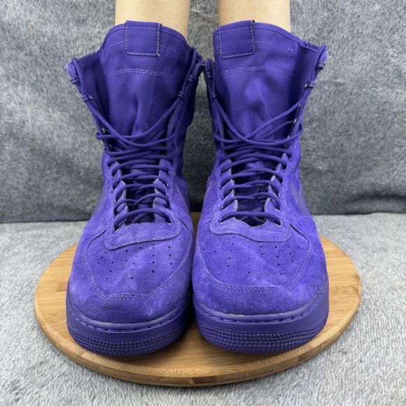 Nike SF Air Force 1 High Shoes Mens Size 16 Purple 864024-500 Suede Canvas Boots - Picture 2 of 8